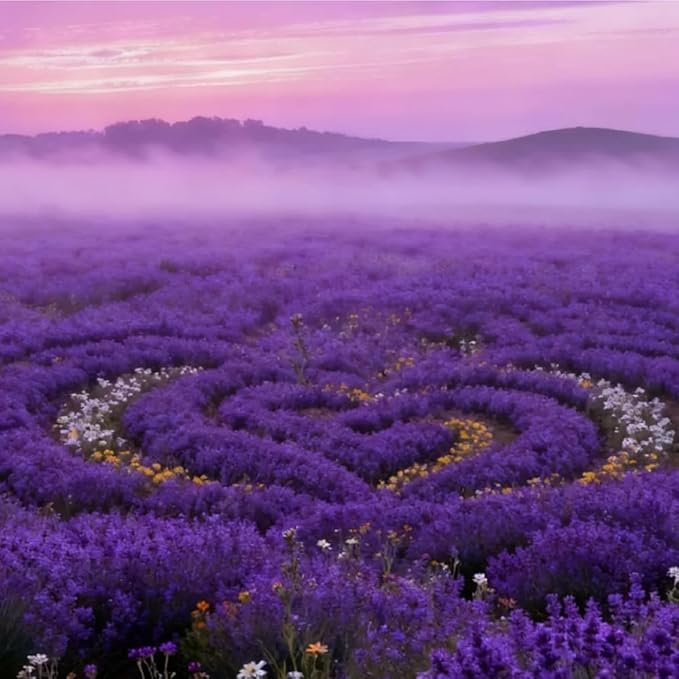 4005+ Mix Lavender Seeds for Planting - Delphinium Flower Seeds Non GMO Heirloom -Larkspur Seed Deer Resistant Wildflower Flower for Garden Outdoor