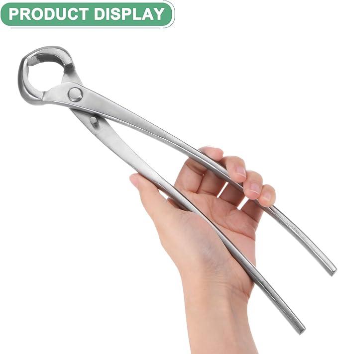 M METERXITY Bonsai Tool - 11 Inch Stainless Steel Knob Cutter, Bonsai Tree Plants Modeling Tools, Applying to Gardening Pruning Knobs/Tumors (280mm, Silver)