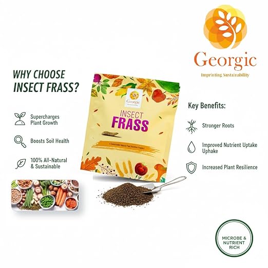 Organic Insect Frass Fertilizer – All Purpose Plant Food & Soil Amendment, Enhances Soil Health, Root Development & Plant Growth – Ideal for Houseplants, Flowers, Vegetables & Lawns (3 lb)