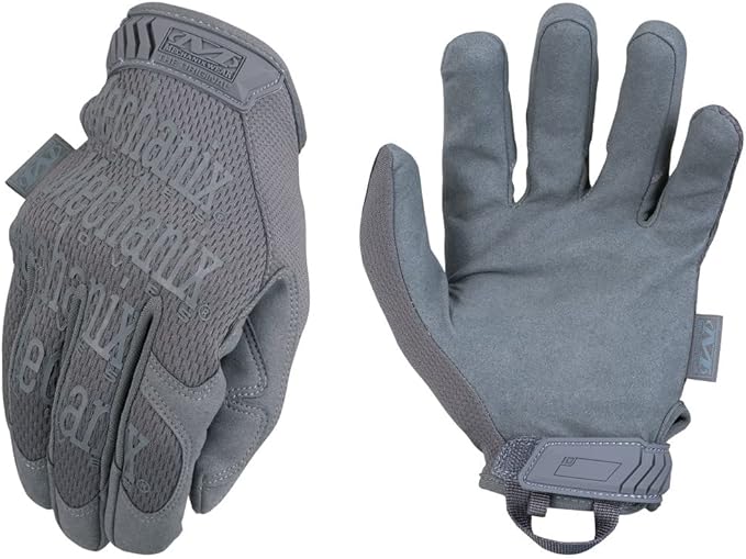 Mechanix Wear: The Original Wolf Grey Tactical Work Gloves with Secure Fit, Flexible Grip for Multi-purpose Use, Durable Touchscreen Safety Gloves for Men (Medium, Wolf Grey)
