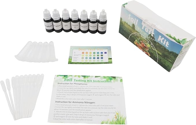 4 In 1 Soil Test Kit Measuring PH Ammonia Nitrogen Phosphorus Potassium For Detailed Soil Nutrient Analysis In Gardens And Farms
