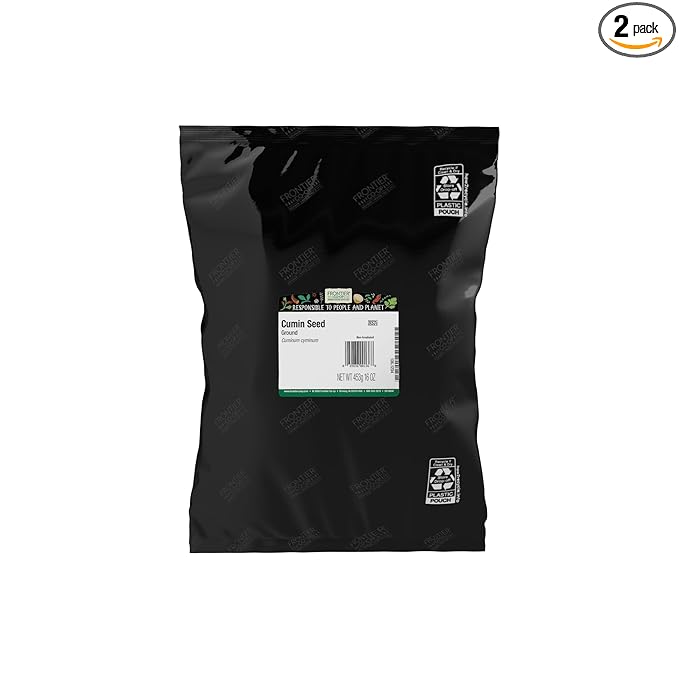Frontier Co-op Ground Cumin Seed, 1-pound Bulk Bag, Rich, Warm, Complex Earthy Spice Flavor, Kosher