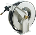 VEVOR Fuel Hose Reel, 1/4" x 50', Extra Long Retractable Grease Hose Reel, Spring Driven Auto Swivel Rewind, Heavy-Duty Carbon Steel Construction with Hose for Auto Repair, Heavy Industries, 5800 PSI