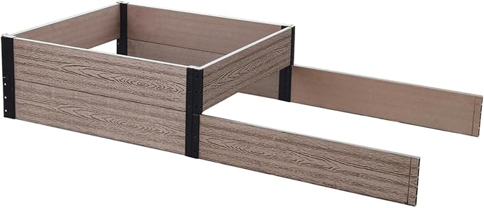 Everbloom Modular 36” Terraced Double Bed Extension (Only Used Raised Garden Bed R073638, R143638 or R0714D36)-Unlimited Possibilities for A Premium Garden Bed