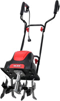 MZK 12-Inch 10.5 Amp Corded Electric Tiller/Cultivator for Gardening, 8-inch tillling Depth, Powerful and Lightweight Tiller, Electric Garden Rototiller for Lawn/Yard/Garden Soil Digging,TC12A03