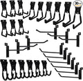 30Pcs Slatwall Hooks Set, Multi Size Garage Hooks Storage Utility Hanging Hooks, Heavy Duty Garage Tool Organizer Slatwall Accessories for Sheds, Basments