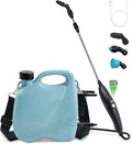 Battery Powered Sprayer 1.35 Gallon, Electric Garden Sprayer in Lawn with 3 Mist Nozzles, USB Rechargeable Handle, Retractable Wand, Yard Pump Sprayers with Adjustable Shoulder Strap for Plants