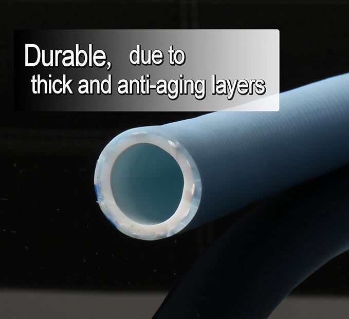 Atlantic Heavy Duty Garden Hose 8 ft x 5/8 Inch Blue Color, Short Connection Leader Hose with Male-Female Connectors.(8 Feet)