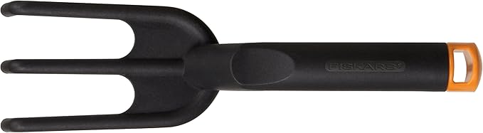 Fiskars Cultivator - Fiber Composite Hand Rake with Hang Hole - Heavy Duty Garden Tools