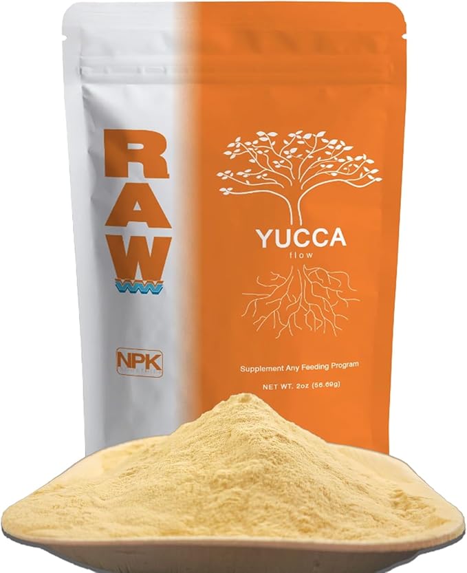 RAW Yucca Flow Water-Soluble Soil Amendment, 2oz – Promotes Water and Nutrient Absorption in Soil