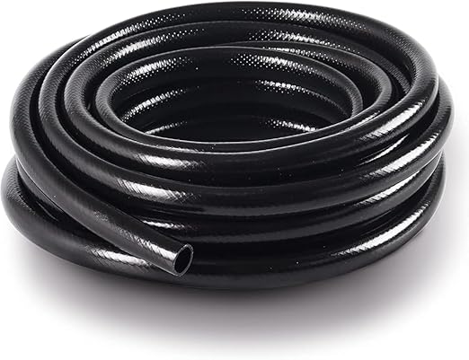 MIXC 1/2 Inch Drip Irrigation Tubing, 75FT Main Tubing Hose, Flexible PVC Hose for Irrigation Parts Drip Emitters Drip Irrigation Systems, Black
