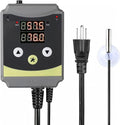 Refrigeration and Constant Temperature Control,Reptile Thermostat Temperature Controller,Digital Heat Mat for Seed Starting,Plant Germination,Incubator,Brooder, Brewing,Cooling Devices,-4-176°F,1000W