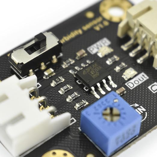 Gravity: Analog Turbidity Sensor for Arduino / ESP32 / STM32 / Raspberry Pi (ADC Required) | Water Quality Monitor | <500ms Response Time & 0-4000NTU Range
