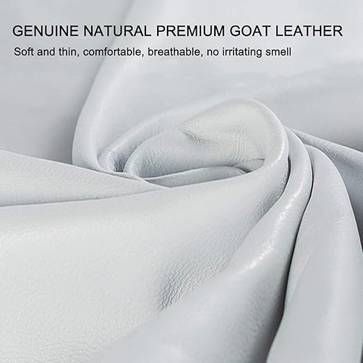 Leather Work Gloves, Gardening Gloves for Women and Men, Soft and Thin Goatskin Garden Gloves for Outdoor Yard Garden, XL