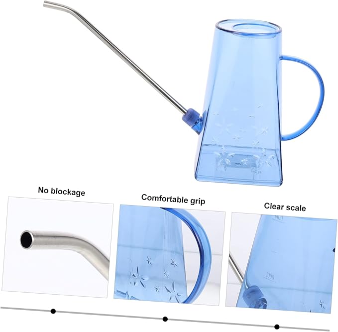 BESPORTBLE Garden Watering Pot Watering Can 2 Gallon Watering Kettle Kid Watering Can Indoor Clear Plastic Gardening Supplies Long Mouth Stainless Steel