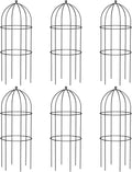 DoCred 6 Pack Garden Trellis for Climbing Plants, 17.7" x 47.2" Metal Rustproof Tomato Cage, Outdoor Indoor Flowers Potted Obelisk Trellis for Cucumber Vine Peony Lily Rose Plant Support