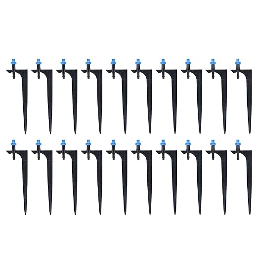 Drip Irrigation System, Irrigation System for Garden Greenhouse Micro Drip Irrigation Kit Automatic Irrigation System Courtyard Spray Plant Watering System with Adjustable Nozzle Emitter(20PCS)