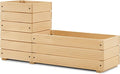 MCombo L Shape Wooden Raised Garden Bed, Outdoor Planter Box Elevated Garden Bed for Vegetables, Herb and Flowers, 0213