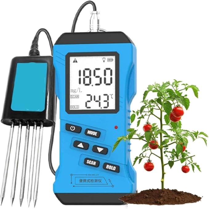 7 in 1 Soil Tester, NPK Nutrient PH Moisture Conductivity EC Meter, High Accuracy Digital Sensitive Fertility Test