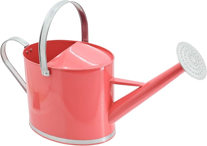 Arcadia Garden Products WC16 Chic Watering Can, Indoor and Outdoor, Easy Pour, Gift, 1.8 gal, Coral