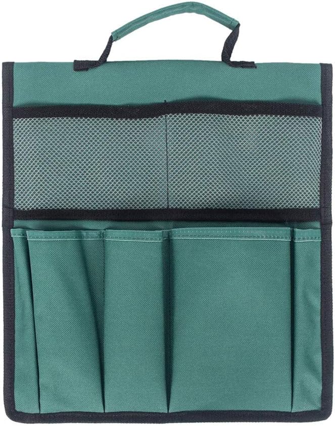 Gonetre Garden Tool Organizer Bag for Garden Kneeler, 600D Oxford Cloth Tool Bag Pouch Bag Multiple Storage Pockets Organizer for Outdoor Gardening Kneeling Stool 11.81 * 7.48 * 0.19 in