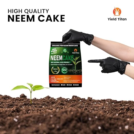 Premium Neem Cake, Natural Fertilizer for Gardening and Soil Amendment (2LB)