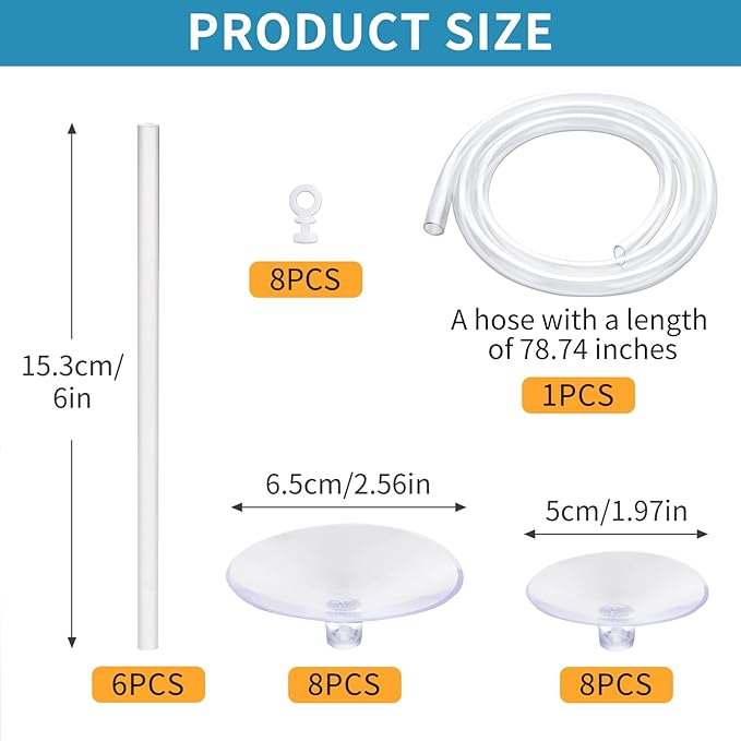 Aquarium Floating Plant Corral Kit for Separating Fish and Floating Aquarium Plants with Lightweight Thin Silicone Tube Height Adjustable Floating Plant Barrier Universal Fit for All Aquariums