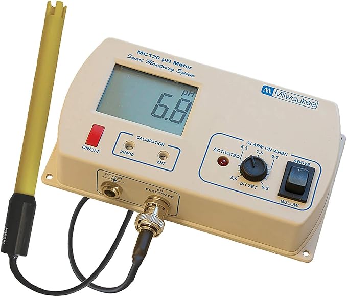 Milwaukee Instruments Professional pH Level Monitor Aquarium Water Tester MC120