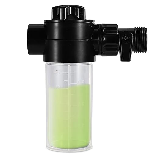 Fertilizer Injector Bottle, Premium 4oz Injector Bottle with Valve and Hose End Sprayer Adapter Practical Liquid Inline Fertilizer Sprayer Dispenser Accessories for Botanical Gardens