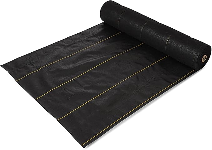 Dewitt 3-Pack Pro-5 Weed Barrier Fabric 5 oz, 4 x 250 Feet – Heavy-Duty Woven Landscape Ground Cover Mat for Raised Garden Bed, Greenhouse Gardening, Outdoor Landscaping, and Commercial Planting