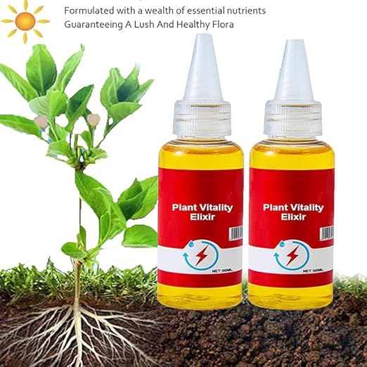 Limetown Plant Vitality Elixir, Money Tree Fertilizer, Limetown Phyto Vitamin Solution, Limetown Plant Fertilizer, 50ml, Plant and Flower Liquid Solution (2 Pcs)