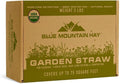 Blue Mountain Hay Organic Garden Straw (5 lb) - Natural Mulch for Gardening, Flower Beds & Landscaping, New Lawn Grass Seeding, Compost, Raised Garden Bed, Cat Grass & Grass Seed