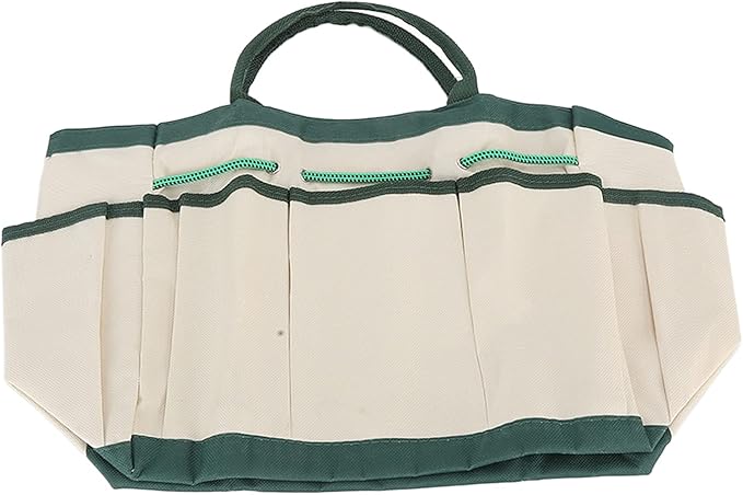Generic Large Capacity Garden Tote Bag, Portable Tool Storage with 9 Pockets for Gardening, Wear Oxford Cloth with Elastic Fixing Band, for Multiple Tools