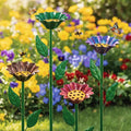 dreamysoul 4 Pack Bee Watering Station, 2-in-1 Bee Feeder & Waterer with Flower Design for Garden Yard