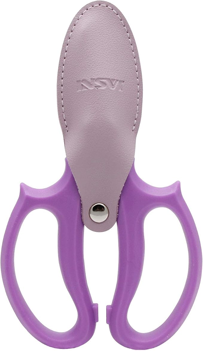 Garden Pruning Shears Scissors with Comfort Grip Handle, Premium Steel Professional Floral Scissors, Perfect for Arranging Flowers, Pruning, Trimming Plants, Gardening Tool (Purple)