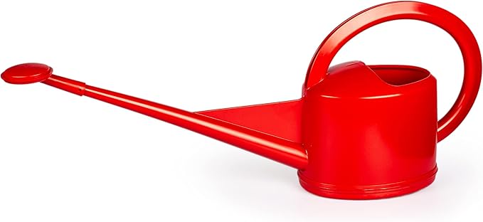 Consolidated Plastics Durable Swiss Watering Can with UV Protection, Ergonomic Handle for Indoor/Outdoor Gardening, Made in Switzerland (5 Liter, Red)