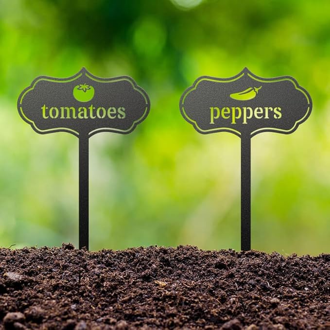 RealSteel - Seed & Plant Markers - Indoor/Outdoor Herb Garden Stakes - Elegant Fruit/Vegetable Seed Labels - Durable Plant Tags for Pots - Classy Design for Farmhouse/Greenhouse (Parsley)