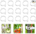 Secured Plastic Plant Clip, 2025 New Garden Plant Support Clips for Climbing Plants, Plastic Trellis Clips Tomato Grape Vine Vegetables Plant Fixing Clips (50, White)