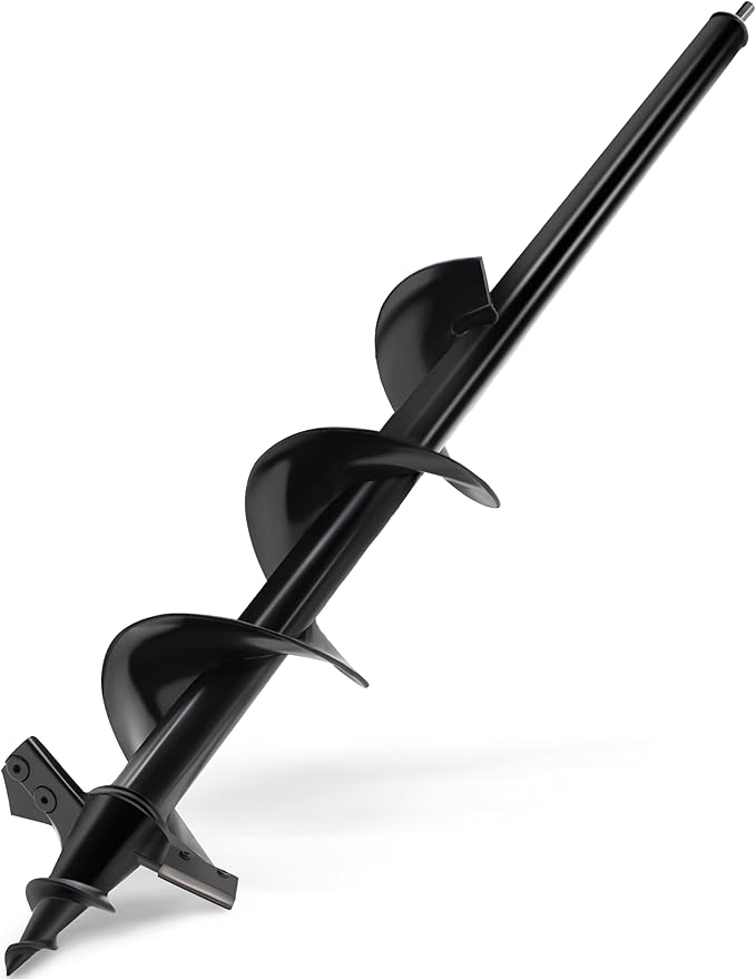 SYITCUN Auger Drill Bit for Planting - 4"X24" Heavy-Duty Auger Post Hole Digger for Fence- 3/8" Hex Drive Drill