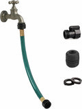 Leader Hose for Outdoor Garden Connection: 1FT 1/2" Short Hose with Male to Female Fittings Leakproof and No Kink for Faucet Extension Drip Irrigation