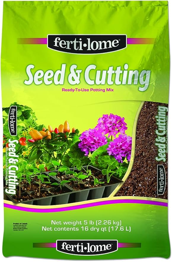 Fertilome Seed & Cutting Potting Mix, Potting Soil for All Plants, Cuttings, Seedlings and Seeds (16 QT, 5 LB)