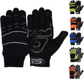 Men’s Heavy Duty Work Gloves Utility Mechanic Working Touchscreen Anti-Slip Palm & Knuckle Protection Safety Gloves