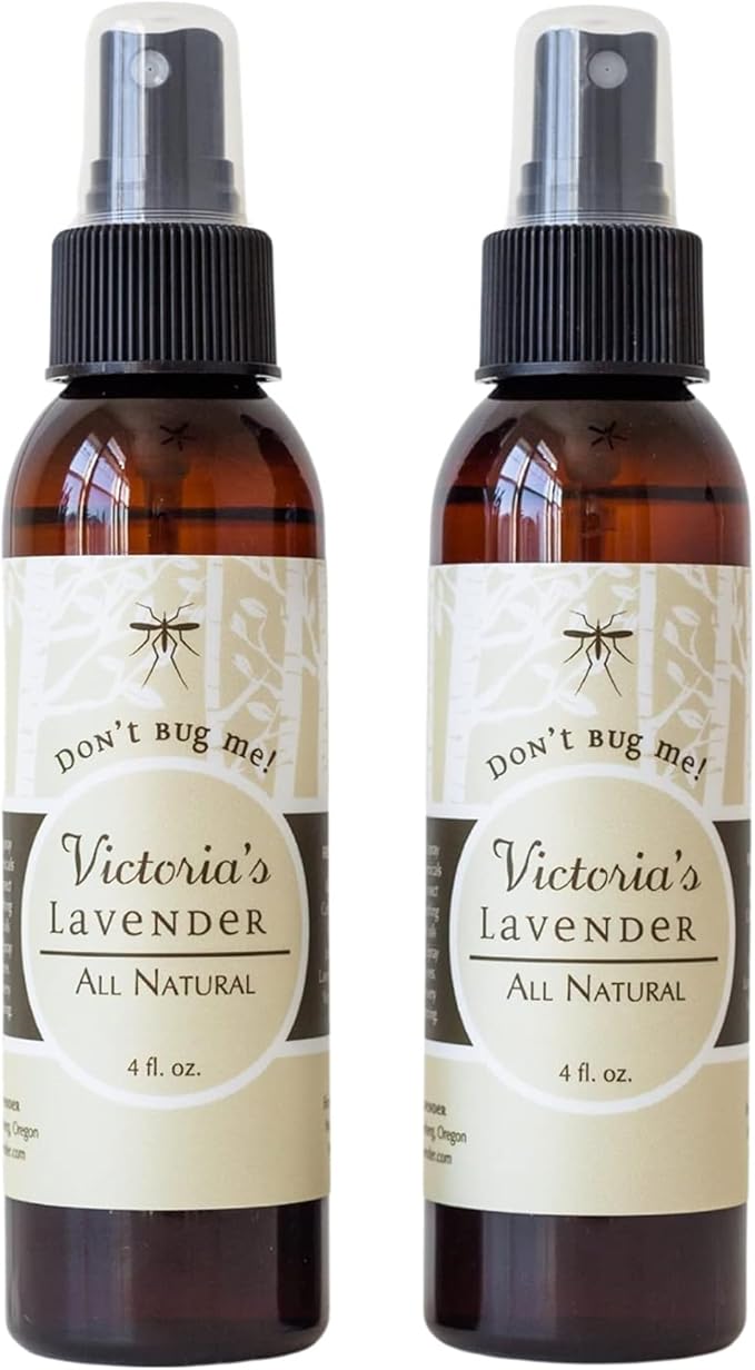 Victoria's Lavender Don’t Bug Me Insect Spray - Natural Insect Spray for Kids - Ideal for Outdoor & Indoor Protection, DEET Free with Essential Oils, Aloe Vera & Eucalyptus, Made in USA – 2 Pack, 4 Oz