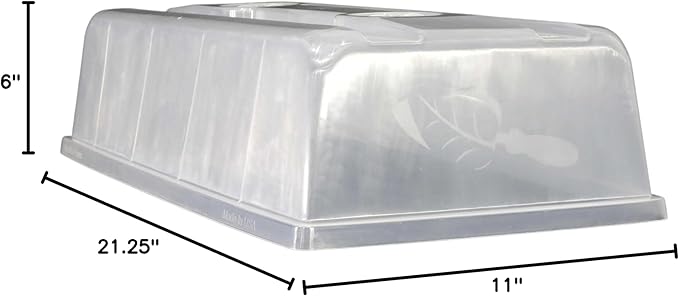 Bootstrap Farmer Humidity Dome 5" Tall Extra Strength, 2 Pack, Propagation Seed Cloning Lid Vented for 1020 Tray Seed Starting Germination