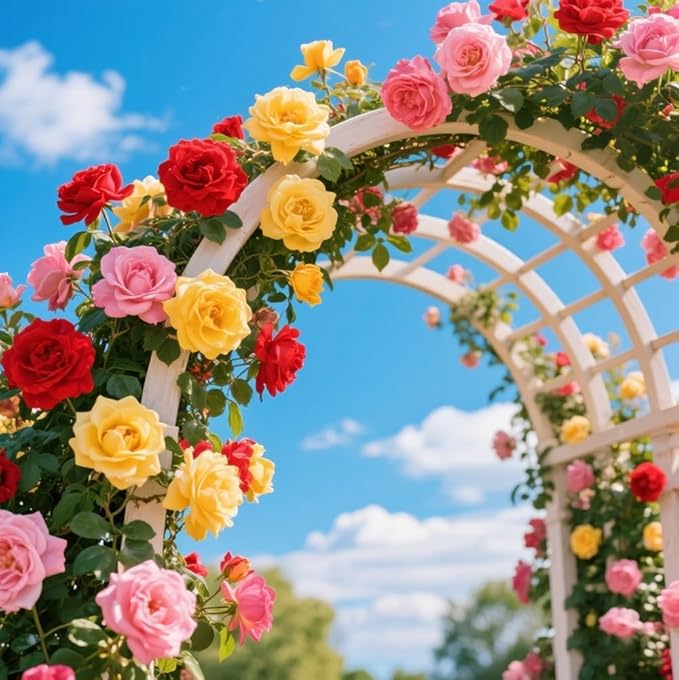 160pcs Climbing Rose Flower Seeds for Planting- Fragrant Blooming Flower Garden Seeds Pack - Non-GMO Heirloom for Outdoor Garden, Balcony, Trellis, Fence Decoration