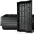 Growing Trays, 1020 Plant Nursery Trays Heavy Duty Seed Starter Flat Seedling Tray for 72/128 Cell Plug Tray Transplant Growing Microgreens (21"×11", 10 Pack, 1.6" Deep, Without Holes)