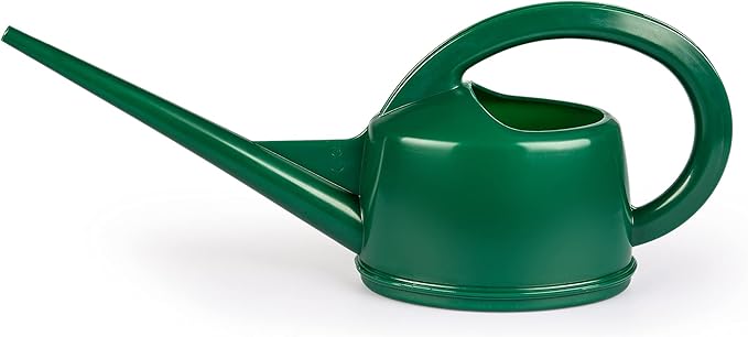 Consolidated Plastics Durable Swiss Watering Can with UV Protection, Ergonomic Handle for Indoor/Outdoor Gardening, Made in Switzerland (2 Liter, Green)
