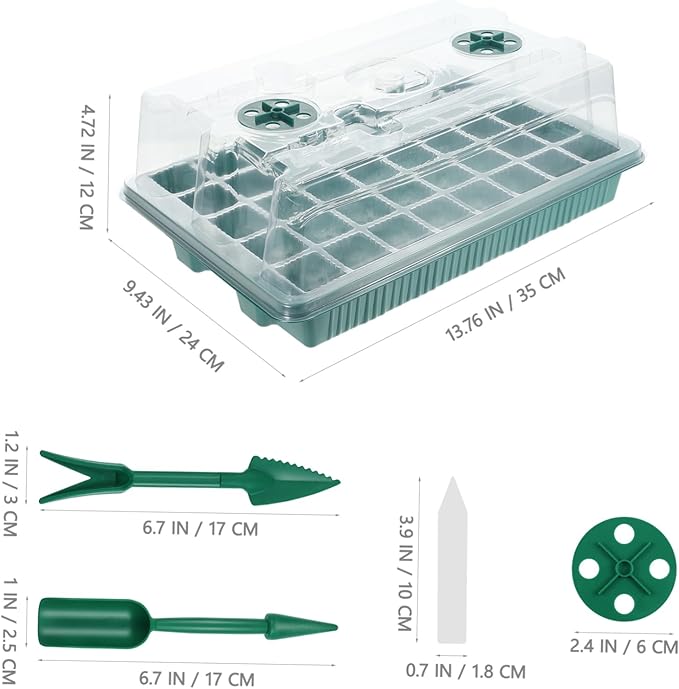 Milisten 2sets Seed Starting Kit Grow Light Cell Trays for Optimal Germination Complete Starter System Timed Lighting for Indoor Gardening