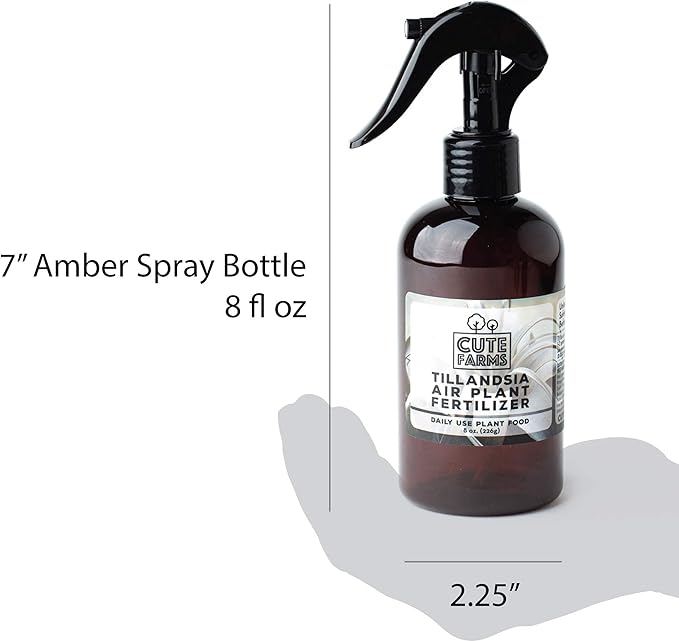 Cute Farms Tillandsia Air Plant Fertilizer | Gentle Daily Use Formula Plant Food | Formulated Nutrients for Air Plants (Two - 8 oz. Spray Bottles)