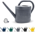 2 Gallon Watering Can, Outdoor Watering Can for Plants, Garden Water Can with Removable Long Spout and Stainless Steel Sprinkler Head, Large Water Can for Greenhouse (Gray, 2 Gallon)